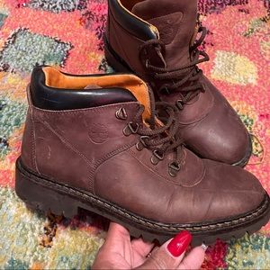 TIMBERLAND BROWN LEATHER BOOTS M 8.5